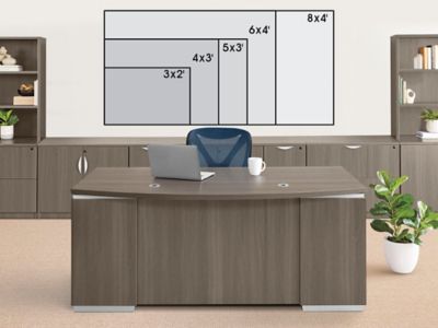 Magnetic Porcelain Dry Erase Board - 8 x 4' H-2758 - ULINE