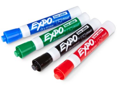 Expo Markers, Dry Erase, Low Odor Ink, Chisel Tip