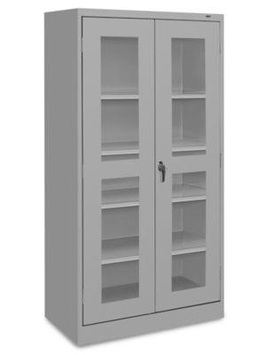  Armoire à portes transparentes industrielle – 36 x 18 x 72 po, assemblé