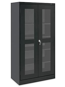 Industrial Clear-View Cabinet - 36 x 18 x 72", Unassembled, Black H-2805BL