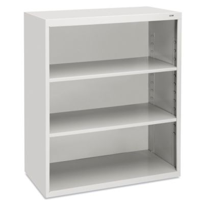 Bookcase - 3 Shelf, Assembled, 35 x 14 x 40", Light Gray H-2806GR