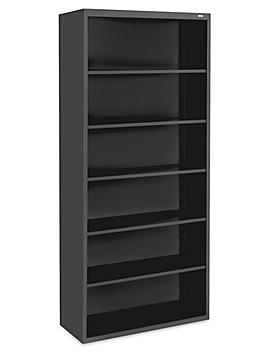 Bookcase - 6 Shelf, Assembled, 35 x 14 x 78", Black H-2807BL