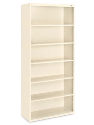 Bookcase - 6 Shelf, Assembled, 35 x 14 x 78", Tan H-2807T