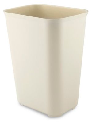 Rubbermaid 15 gal Brown Plastic Flame-Resistant Marshal® Trash Receptacle -  15 3/8Dia x 36 1/2H