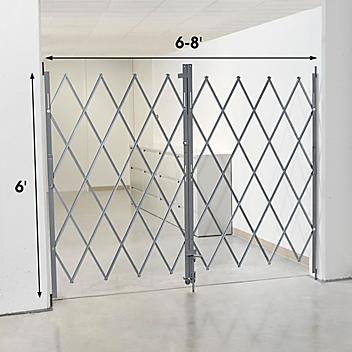 Folding Security Gate - 6-8' x 6' H-2827
