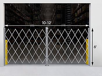 Folding Security Gate - 10-12' x 6' H-2829