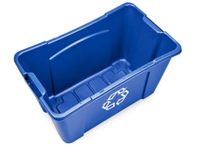 Rubbermaidᴹᴰ – Bac de recyclage à roues – 50 gallons, bleu H