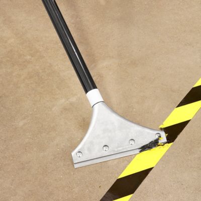 Metal store floor scraper