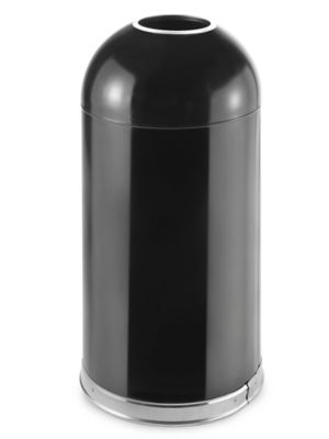 DT15BLUGL Dome Top Bullet Trash Can - 15 Gallon Capacity - 15 3/8 Dia. x  34 1/2 H - Blue in Color