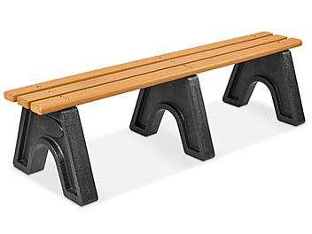 Recycled Plastic Bench without Back - 6', Cedar H-2887C