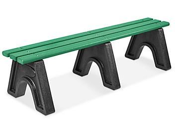 Recycled Plastic Bench without Back - 6', Green H-2887G