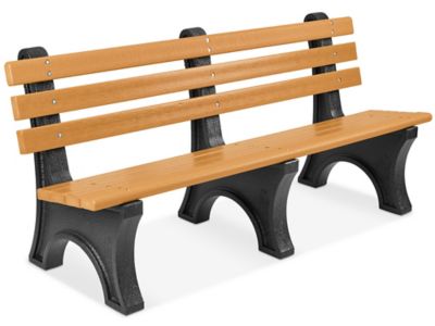  Recycled Plastic Bench with Back - 6'