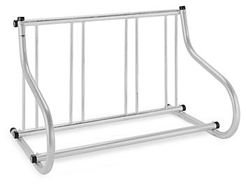 Single-Sided Grid Bike Rack - 4 Bike Capacity, Galvanized H-2890GALV