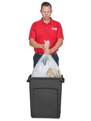 16 Gallon Vented Slim Jim Waste Container w/ Handle