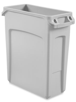 Rubbermaid® Slim Jim® Trash Can 16 Gallon, Gray H2893GR Uline