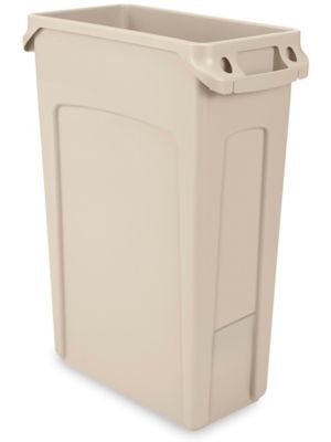 Rubbermaid® Slim Jim® Trash Can 23 Gallon, Beige H2894BE Uline
