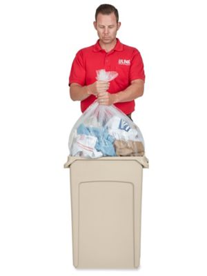 Uline Industrial Trash Liners - 23 Gallon, 1.5 Mil, Clear S-22445C - Uline