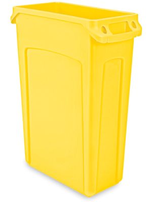 Rubbermaid Commercial Products Part # 1956188 - Rubbermaid Commercial  Products Slim Jim 23 Gal. Yellow Vented Trash Can - Waste Containers &  Trash Cans - Home Depot Pro