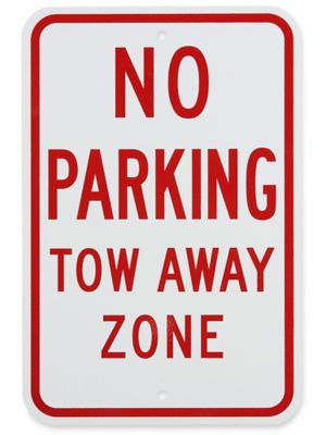 "No Parking Tow Away Zone" Sign - 12 x 18"