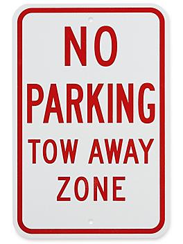 "No Parking Tow Away Zone" Sign - 12 x 18" H-2910