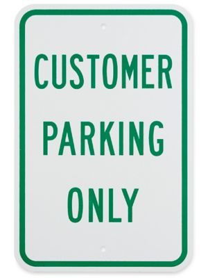 "Customer Parking Only" Sign - 12 x 18"