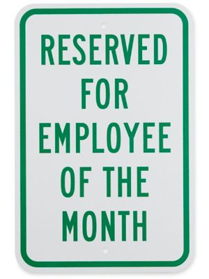Enseigne – « Reserved For Employee Of The Month », 12 x 18 po