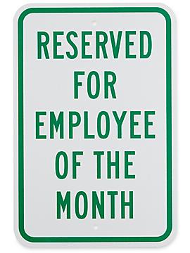"Reserved For Employee Of The Month" Sign - 12 x 18"