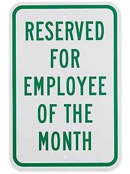 "Reserved For Employee Of The Month" Sign - 12 x 18" H-2912
