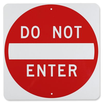 Enseigne – « Do Not Enter », 24 x 24 po