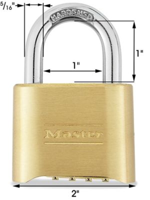 Master Lock® Brass Padlock - Combination, 1