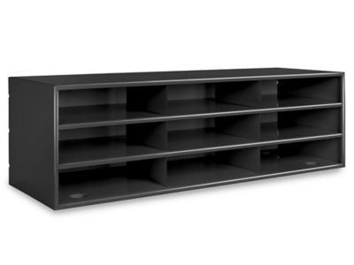 Mail Sorter Steel, 9 Compartment, Black H2920BL Uline