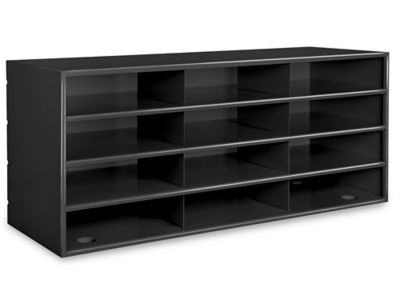 Mail Sorter - Steel, 12 Compartment, Black H-2921BL