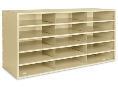 Mail Sorter - Steel, 15 Compartment, Tan H-2922T
