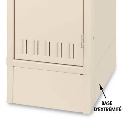 Industrial Locker Base Plate - End, 18" Deep, Tan H-2924T