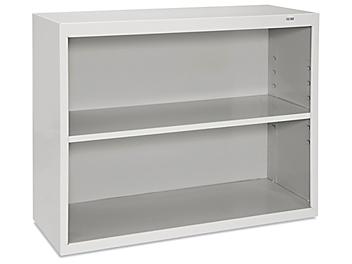 Bookcase - 2 Shelf, Assembled, 35 x 14 x 28", Light Gray H-2925GR