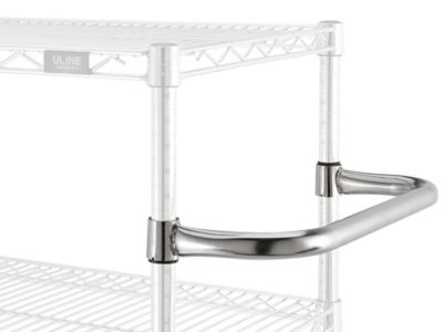 Poignée de poussée pour rayonnage en fil de métal de 18 po – Chromé