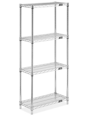 Chrome Wire Shelving Unit - 24 x 12 x 54" H-2935-54