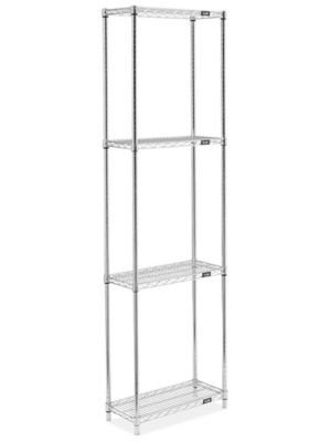 Chrome Wire Shelving Unit - 24 x 12 x 86