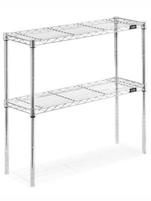  Two-Shelf Wire Shelving Unit - 36 x 12 x 34"