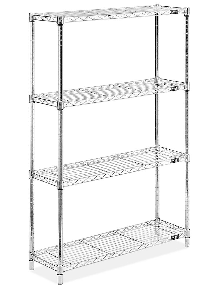 Chrome Wire Shelving Unit 36 X 12, Uline Wire Shelving Instructions