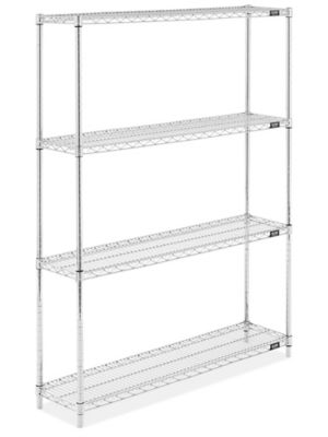 Chrome Wire Shelving Unit - 48 x 12 x 63" H-2937-63