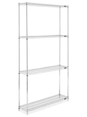 Chrome Wire Shelving Unit - 48 x 12 x 86" H-2937-86