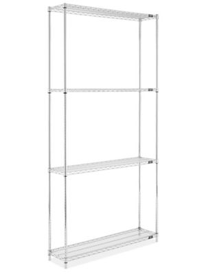 Chrome Wire Shelving Unit - 48 x 12 x 96" H-2937-96