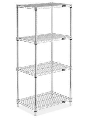 Chrome Wire Shelving Unit - 24 x 18 x 54" H-2938-54