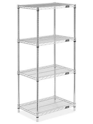 Shelving, Inc. 24D x 9H Divider for Wire Shelving, Metal, Chrome