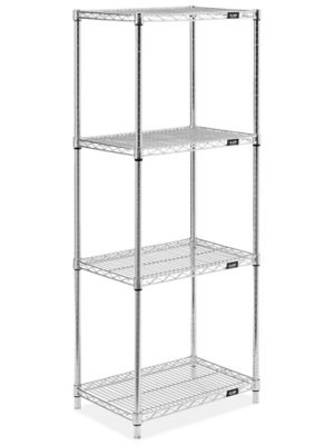 Chrome Wire Shelving Unit - 24 x 18 x 63" H-2938-63