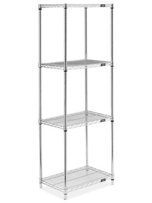 Chrome Wire Shelving Unit - 24 x 18 x 72" H-2938-72