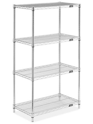 Chrome Wire Shelving Unit - 30 x 18 x 54" H-2939-54