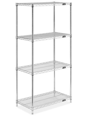 Chrome Wire Shelving Unit - 30 x 18 x 63" H-2939-63