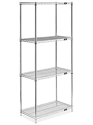 Chrome Wire Shelving Unit 30 X 18, 30 X 18 Wire Shelving